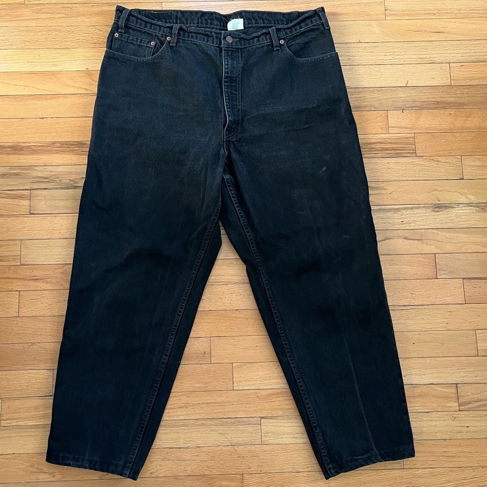 VTG Levi’s 560 Black Loose Tapered Jeans 90s Relaxed Faded 90s Y2K Canada Denim